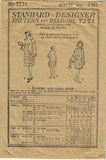 1920s Vintage Standard Designer Sewing Pattern 7271 Girls Flapper Coat Size 8