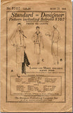 1920s Vintage Standard Designer Sewing Pattern 8702 Misses Flapper Dress Sz 36 B - Vintage4me2