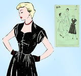 1940s Vintage Style Sewing Pattern 181 Uncut Misses Cocktail Dress Size 34 Bust