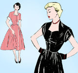 1940s Vintage Style Sewing Pattern 181 Uncut Misses Cocktail Dress Size 34 Bust 