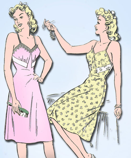 1940s Vintage Style Mail Order Sewing Pattern 4665 WWII Misses Bias Cut Slip 32B