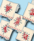1940s Vintage Superior Embroidery Transfer 105 Uncut Veggie Tea Towel Motifs