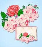 1940s Vintage Superior Embroidery Transfer 129 Uncut Crochet Floral Pillowcases - Vintage4me2