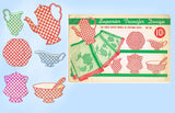 1930s Vintage Superior Embroidery Transfer 136 Uncut X-Stitch Dish Tea Towels