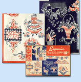 1930s Vintage Superior Embroidery Transfer 145 Uncut 46 Small Gingham Motifs