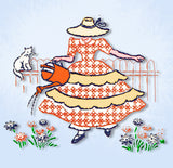 1930s Vintage Superior Embroidery Transfer 145 Uncut 46 Small Gingham Motifs