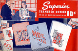 Superior 149: 1940s Mr & Mrs Wedding Pillowcase Uncut Vintage Embroidery Transfera