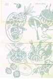 Superior 151: Vintage Original  Embroidery Transfer Uncut Veggie Fruit Tea Towel Motifs