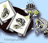 Superior 151: Vintage Original  Embroidery Transfer Uncut Veggie Fruit Tea Towel Motifs vintage4me2