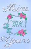 Superior 154: 1940s Mr & Mrs Wedding Pillowcase Uncut Vintage Embroidery Transfer