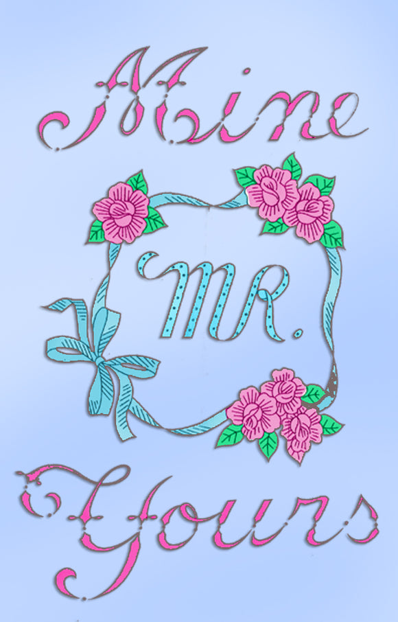 Superior 154: 1940s Mr & Mrs Wedding Pillowcase Uncut Vintage Embroidery Transfer