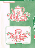 1930s Vintage Superior Embroidery Transfer 163 Uncut DOW Veggie Tea Towels
