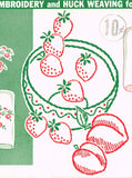 1930s Vintage Superior Embroidery Transfer 163 Uncut DOW Veggie Tea Towels