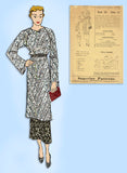 Superior 170: 1930s Stunning Misses Tunic Dress Size 34 B Vintage Sewing Pattern