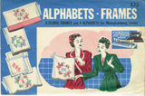 1940s Vintage Superior Embroidery Transfer 173 Uncut Monograms & Frames