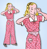 Superior 318: Vintage Sewing Pattern Little Girls Yoke Front Pajamas Size 10 Vintage4me2