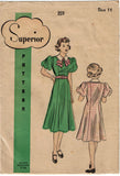 Superior 359: 1930s Lovely Girls Princess Dress Size 11 Vintage Sewing Pattern
