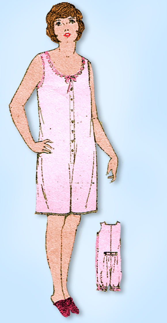 1920s Vintage Superior Sewing Pattern 4043 Plus Size Combination Undies 44 Bust