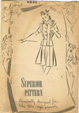 1940s Vintage Superior Sewing Pattern 6634 FF Misses Suit Ruffled Bretelles 31 B - Vintage4me2
