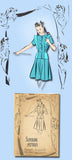 1940s Vintage Superior Sewing Pattern 6634 FF Misses Suit Ruffled Bretelles 31 B - Vintage4me2