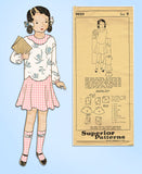 Superior 9959: 1930s Darlin Toddler Girls Party Dress Sz6 Vintage Sewing Pattern