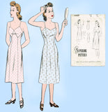 1940s Vintage Superior Sewing Pattern 6252 Misses Princess Cut Slip Size 38 Bust - Vintage4me2