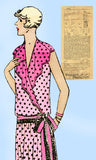 Superior 8334: 1920s Lovely Misses Flapper Dress Sz 36 B Vintage Sewing Pattern