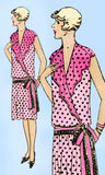 Superior 8334: 1920s Lovely Misses Flapper Dress Sz 36 B Vintage Sewing Pattern