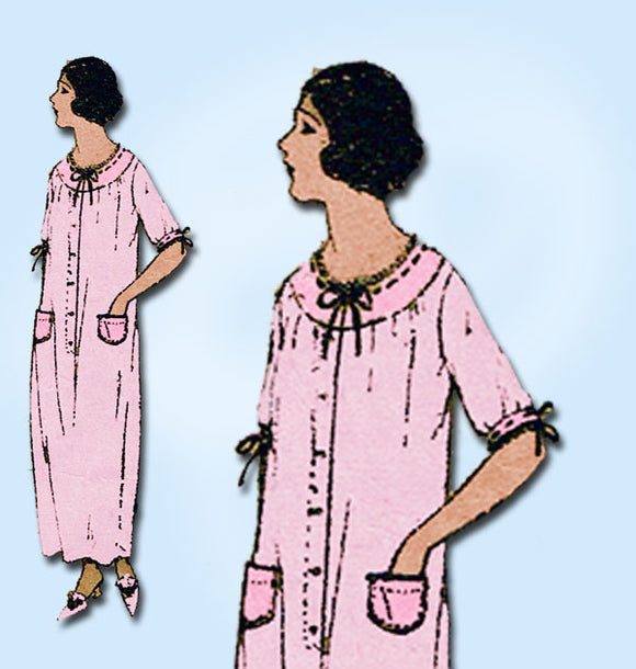 1900s Antique Superior Pattern 9803 Plus Size Ladies Victorian Nightgown 44 Bust - Vintage4me2