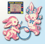 1950s Vintage Vogart Textilprint 415 Uncut Color Bunny Hot Iron Transfer