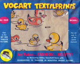 1950s Color Vintage Vogart Brand_Textilprint 44 Cute Uncut Baby Ducks & Duckling Motif