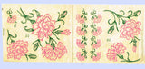 1950s Vintage Vogart Textilprint 20 Uncut Floral Carnations NO Sew Color Transfer