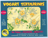 1950s Original Four Color Vintage Vogart 24 Bright Florals Uncut Hot Iron No Sew Transfer