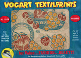 1950s Vintage Vogart Textilprint Color Transfer 430 Fruit Bowl Tea Towel Motifs