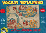 1950s Dish Motifs Vogart Textilprint 430 Color Hot Iron Transfer Uncut ORIG