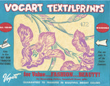 1950s Pretty Flowers Vogart Textilprint 472 Color Hot Iron Transfer Uncut ORIG vintage4me2