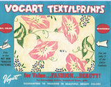 1950s Original Four Color Vintage Vogart 476 Morning Glory Uncut Hot Iron No Sew Transfer