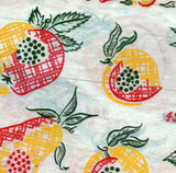 1950s Plaid Fruit Vogart Textilprint 484 Color Hot Iron Transfer Uncut ORIG