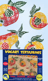 1950s Plaid Fruit Vogart Textilprint 484 Color Hot Iron Transfer Uncut ORIG