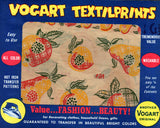 1950s Plaid Fruit Vogart Textilprint 484 Color Hot Iron Transfer Uncut ORIG