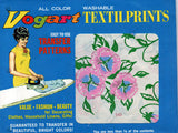 1950s Vintage Vogart Textilprint Color Transfer 543 Uncut Floral Pansies -Vintage4me2