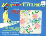 1950s Vintage Vogart Textilprint Color Transfer 546 Uncut Flowers and Ribbons - Vintage4me2