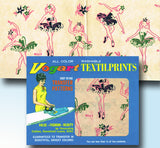 1950s Ballerina Motifs Vogart Textilprint 549 Color Hot Iron Transfer Uncut ORIG