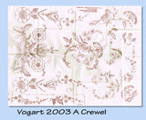 1960s Vintage Jacboean Crewel Motifs Uncut Vogart Embroidery Transfer 2003-A