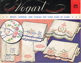 1950s Floral His & Hers Pillowcase Embroidery Uncut Vogart 128 Hot Iron Transfer - Vintage4me2