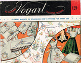 1950s Vintage Vogart Embroidery Transfer 129 Uncut Big Set of Mixed Motifs - Vintage4me2