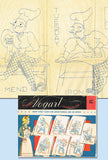 1950s Vintage Vogart Embroidery Transfer 137 Uncut French Chef DOW Tea Towels - Vintage4me2