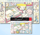 1940s Vintage Vogart Embroidery Transfer 145 Uncut On the Farm Motifs for Kids - Vintage4me2