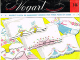 1950s Vintage Vogart Embroidery Transfer 146 Uncut Garden Girl Pillowcases 