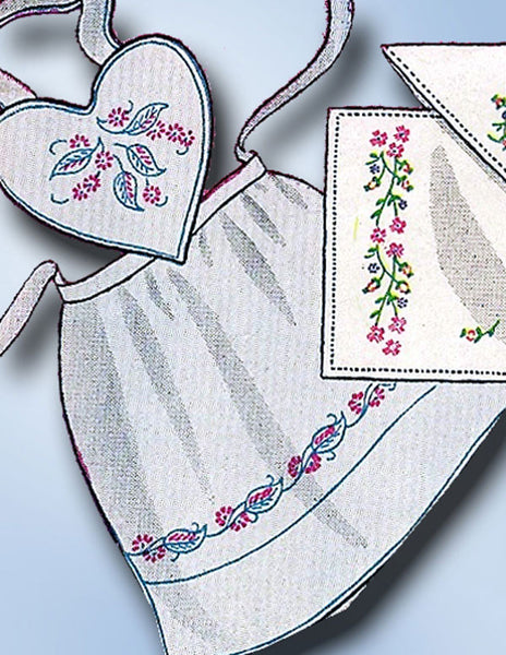 1950s Vintage Vogart Embroidery Transfer 153 Uncut Floral Borders & Spray Motifs $7.99